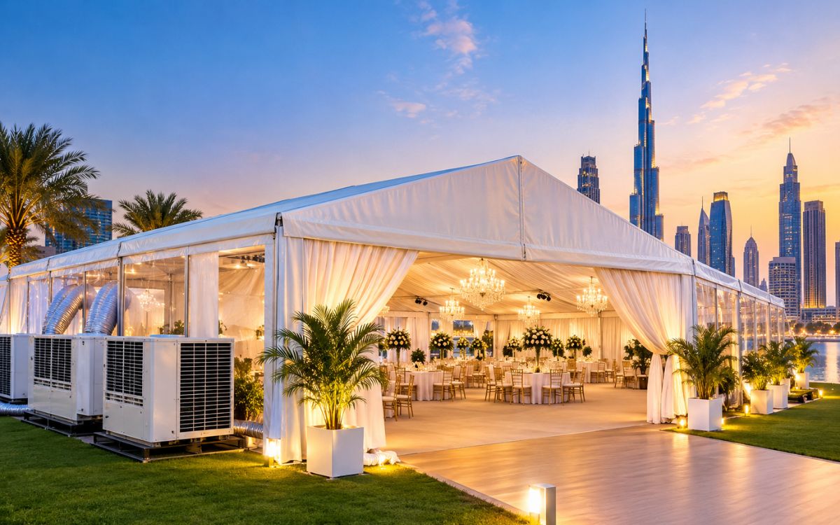 Air conditioned tent rental in Dubai